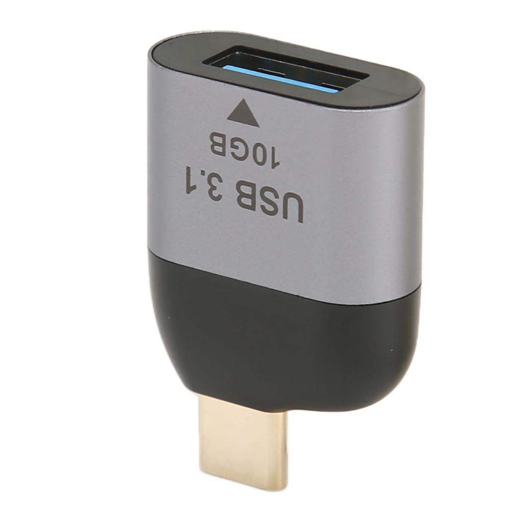 USB 3.1 to Type C Adapter 10Gbps Transmission Aluminium Alloy USB 3.1 Female to Male Adapter for Laptop Printer