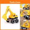 Bright Yellow Engineering Construction Truck Excavator Digger Vehicle Car Toy For Kids