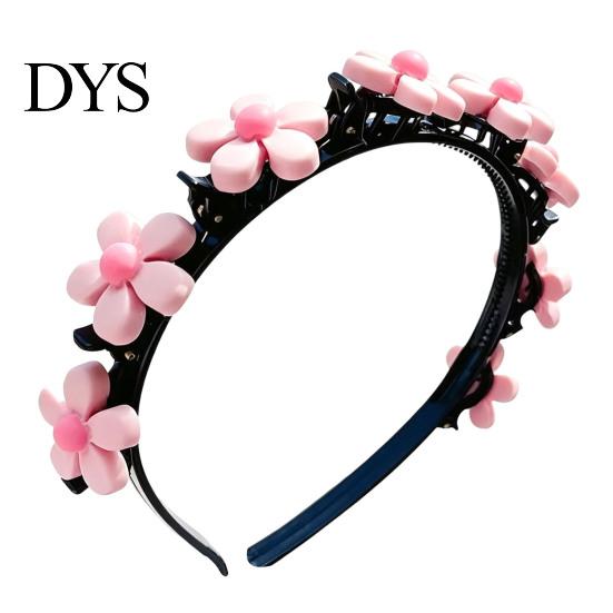 Gevlochten Hoofdband met Mini Clips Cartoon voor Meisjes, Schattige Haarband Haaraccessoire Stijlvol Dagelijks Gebruik Styling, Decoratieve Bloem/Fruit/Strik/Hart/Konijn