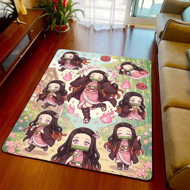Nezuko Floor Mat Rug Carpet Non Slip Soft Area Rug Bedroom Living Room Home Decoration -QJY