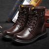 Äkta Läder Herr Stövlar Herr Motorcykel Ridning Jakt Vardagliga Promenadskor Designer Botas Hombre 988