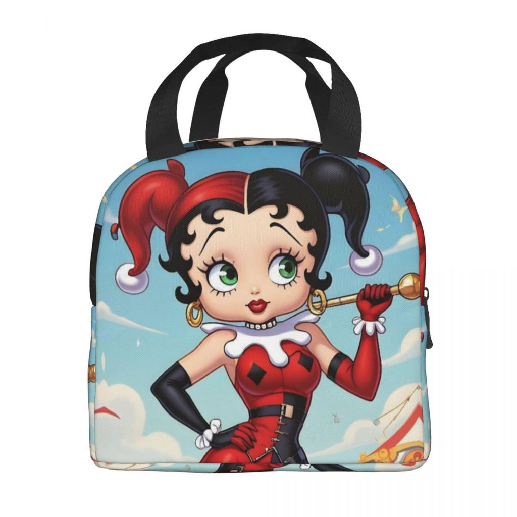B-Bettys Boops Insulated Lunch Bag Food Container Portable Cooler Thermal Lunch Boxes For School Office
