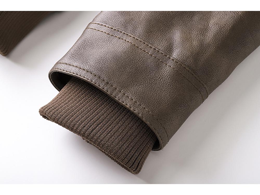 Herren Europäische & Amerikanische PU Leder Kapuzenjacke - Winter Warmer Mantel, Europäische Größe