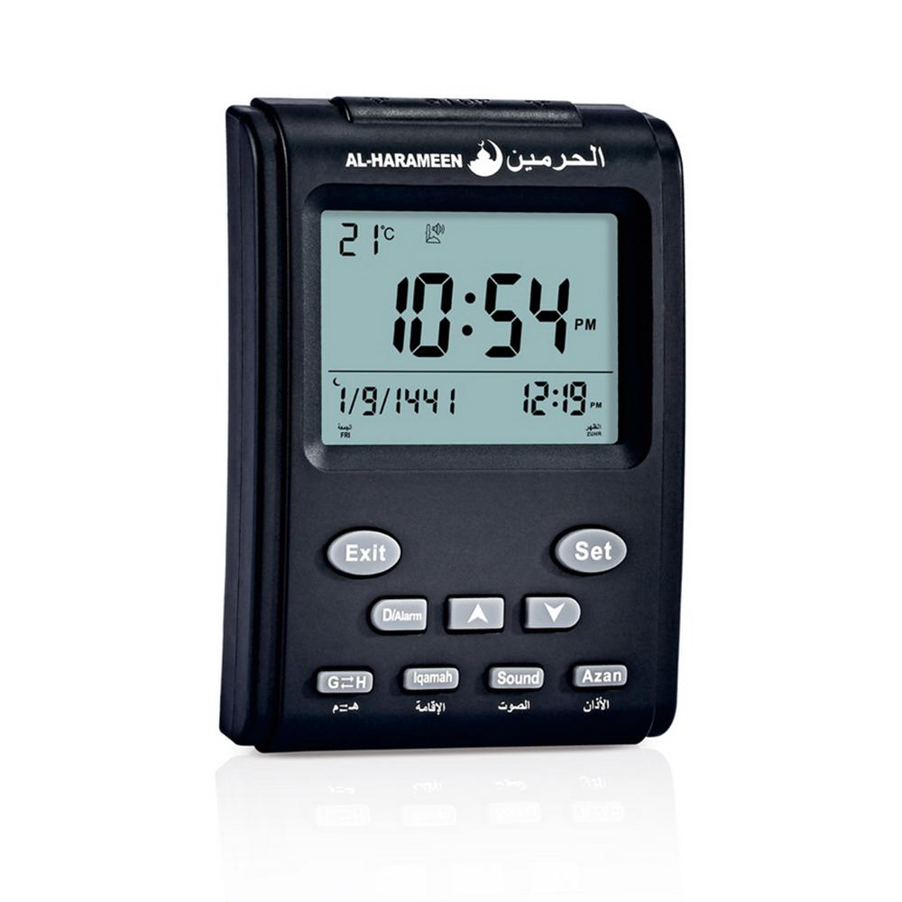 Simple Alarm Muslim Prayer Time Reminder Digital Alarm with Temperature/Date Display Portable Ramadan Gift for Islamic Worship