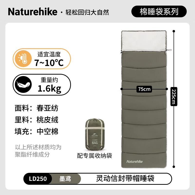 

Naturehike Flexible Envelope Hooded Sleeping Bag 225x75cm