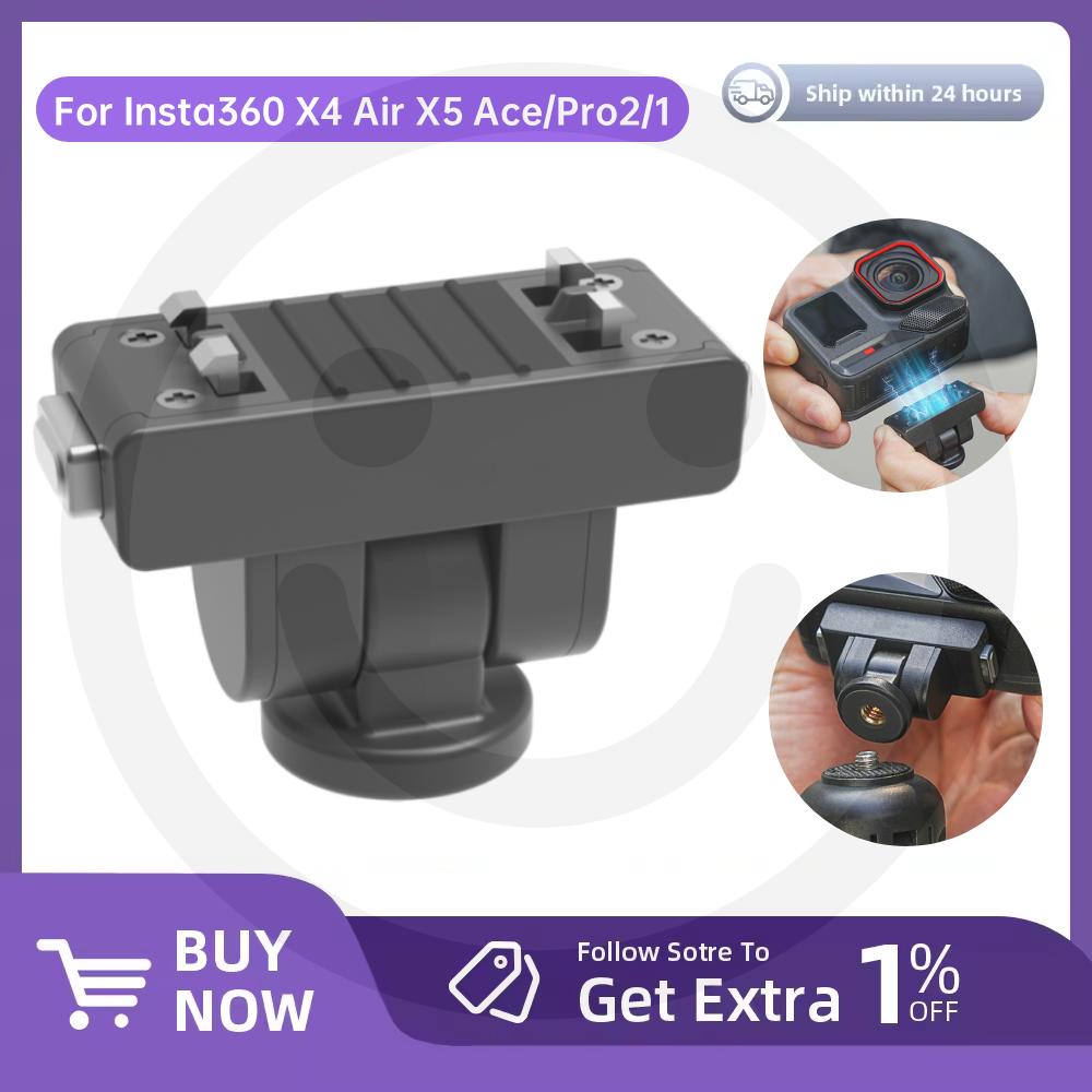 

Magnetic Mount Adapter Base Quick Release Adjustable Rotation Adapter Plastic Holder For Insta360 X4 Air X5 Ace/Pro2/1 Accessory China Mainland