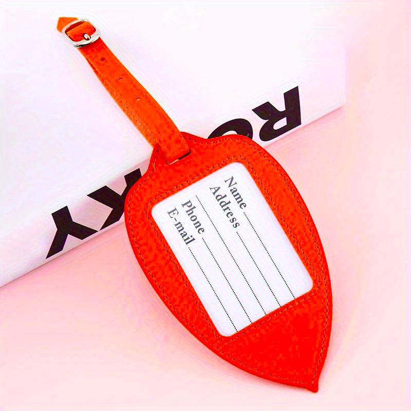 

1pc Leaf Waterproof Luggage Tags, Colorful Luggage Tags, Boarding Passes, Creative Chinese Style Travel Check-in Tags червоний