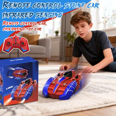 Remote Control , Remote Control Wall-climbing Car, Equipped With Front And Rear LED Lights, Wall-climbing 360° Rotatable, Suitable As A Birthday Gift