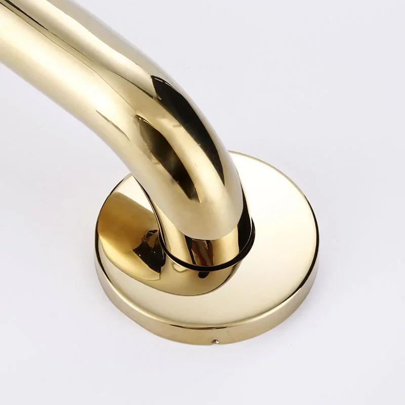 Goldfarbene Badezimmer-Badewanne Toilette Handlauf 30/40/50 cm Messing Gold Finish Haltegriff Duschsicherheits-Stützgriff Handtuchhalter