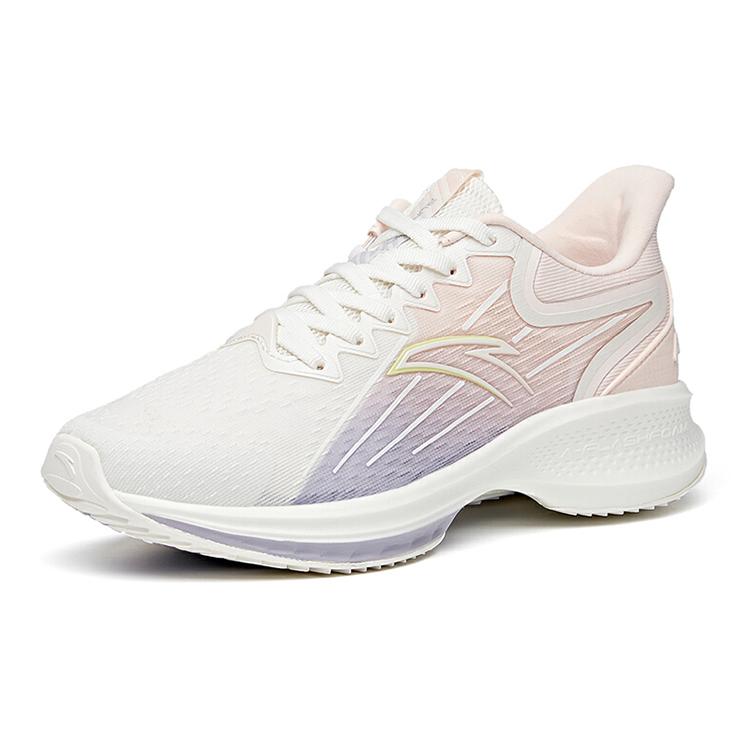 Anta Gazelle 1.0 Comfortable Low Top Running Shoes Women's Pink White Purple 122125585-4