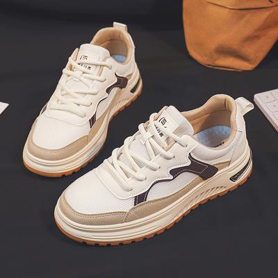 Nouvelles Chaussures pour Femmes Printemps et Automne Chaussures pour Hommes Chaussures de Planche Maille Respirante Chaussures Décontractées à Lacets Basket à Plateforme Tendance Tendance
