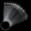 50 Pcs Fan Style Clear Nail Swatches Sticks Nail Art Accessories for Gel Polish Display and Easy Color Comparison