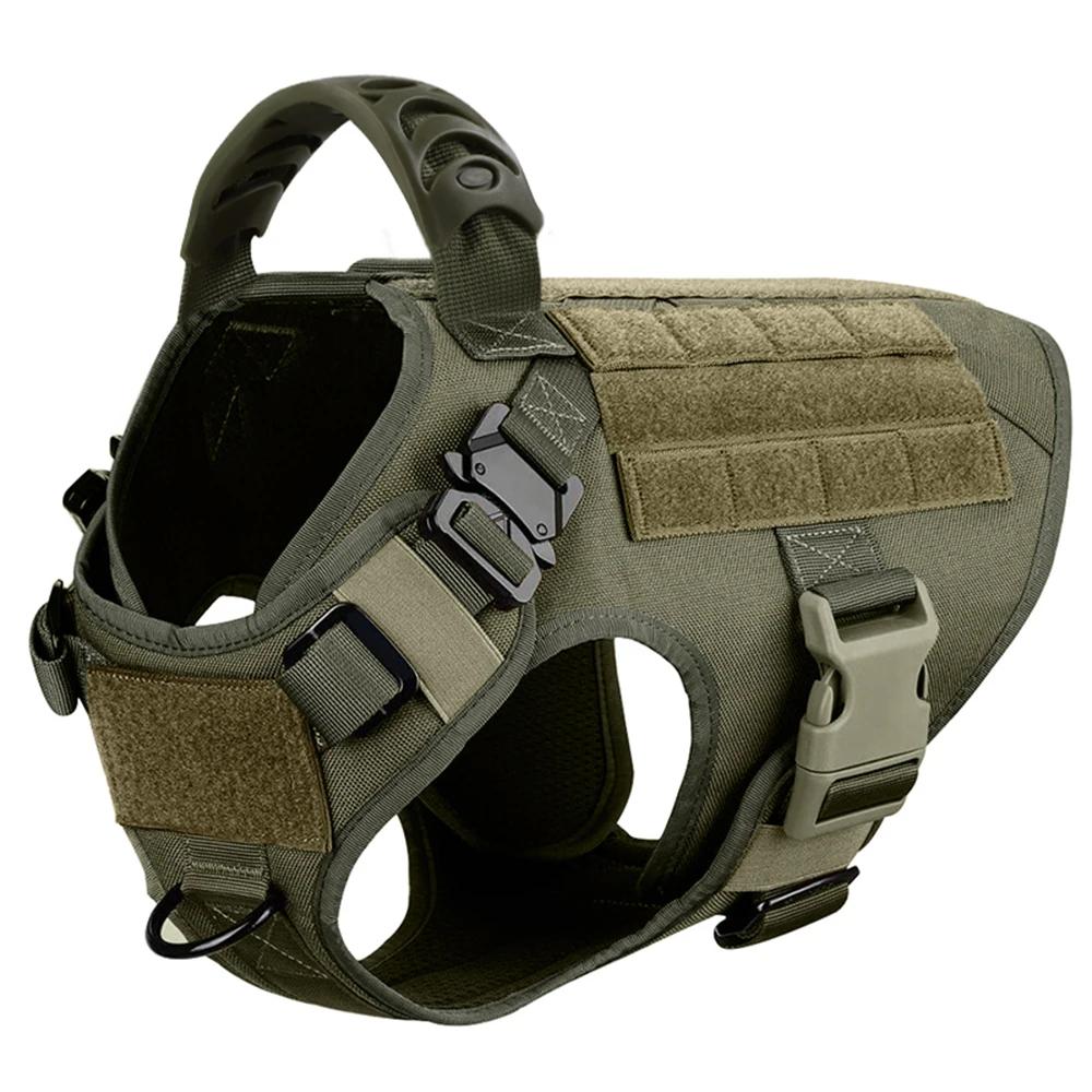 

Tactical Dog Harness with MOLLE System and Leash Set for Large Medium Dogs German Shepherd Malinois Training Walking S