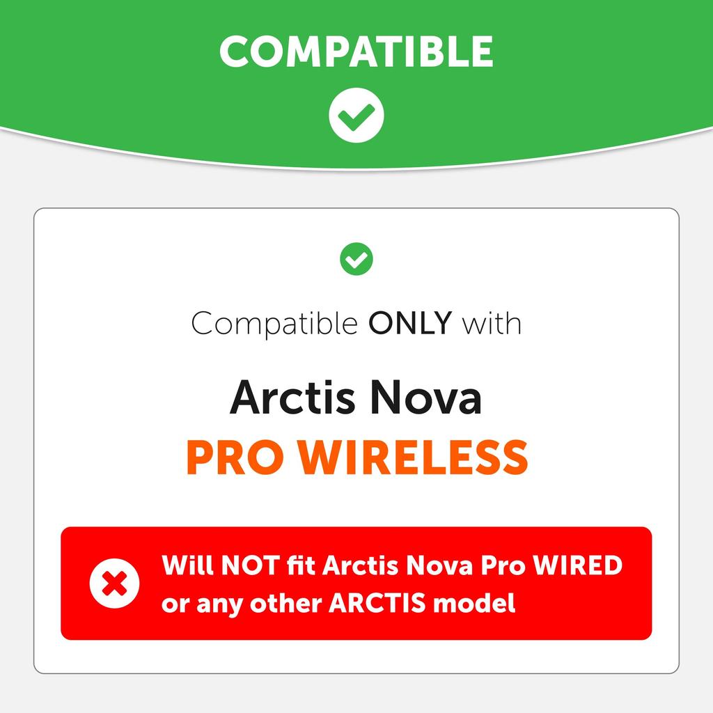 WC FreeZe Nova Pro Wireless Hybrid Fabric Cooling Gel Ersatz-Ohrpolster für Steelseries Arctis Nova Pro Wireless von Wicked Cushions Verbesserte und