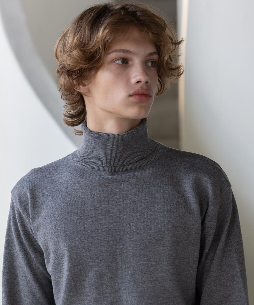 Dekkoloso Mode Herasi Turtleneck Knit [Charcoal]