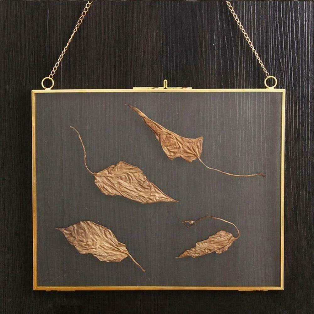

Transparent Hanging Glass Display Frame Glass Photo DIY Specimen Picture Metal Glass Photo Frame