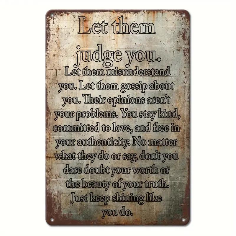 Inspirational Life Sentences Aluminium Sign,Vintage Restaurant Decoration, Cafe Bar Club Living Room  Home Wall Decor