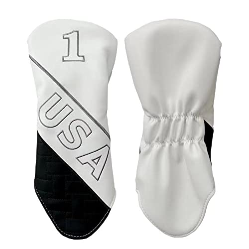 Capac pentru cap Husă pentru golf Husă șofer Husă din lemn Set de huse Utility UT 1 3 5 H SUA 4 piese (alb)