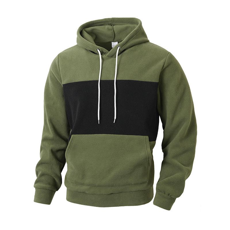 Autumn Winter Men's Fashionable Colour Blocking Sweater Outdoor Casual Sports Hooded  Moisture Wicking Comfortable Skin-friendly Breathable Tops