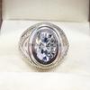 Moissanite Oval Cut Gemstone With 925 Sterling Silver Ring For Men's #B311 JL375681964709