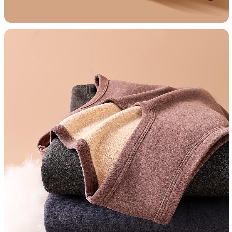 Men's 2025 Fleece-Lined Warm Vest with Down Feather Silk for Autumn/Winter