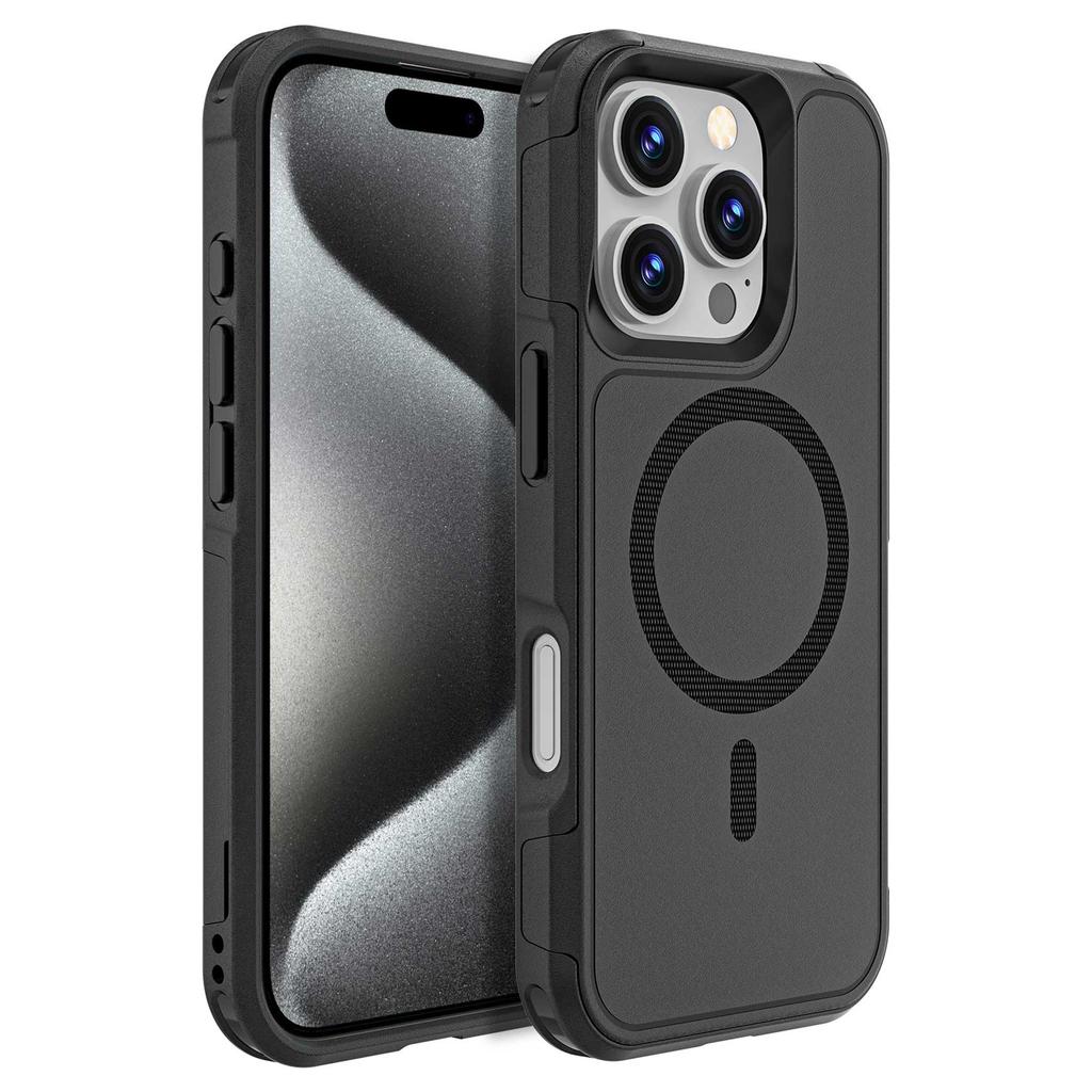 Für iPhone 16 Pro Hülle Kompatibel mit MagSafe PC + TPU Anti-Drop Handyhülle