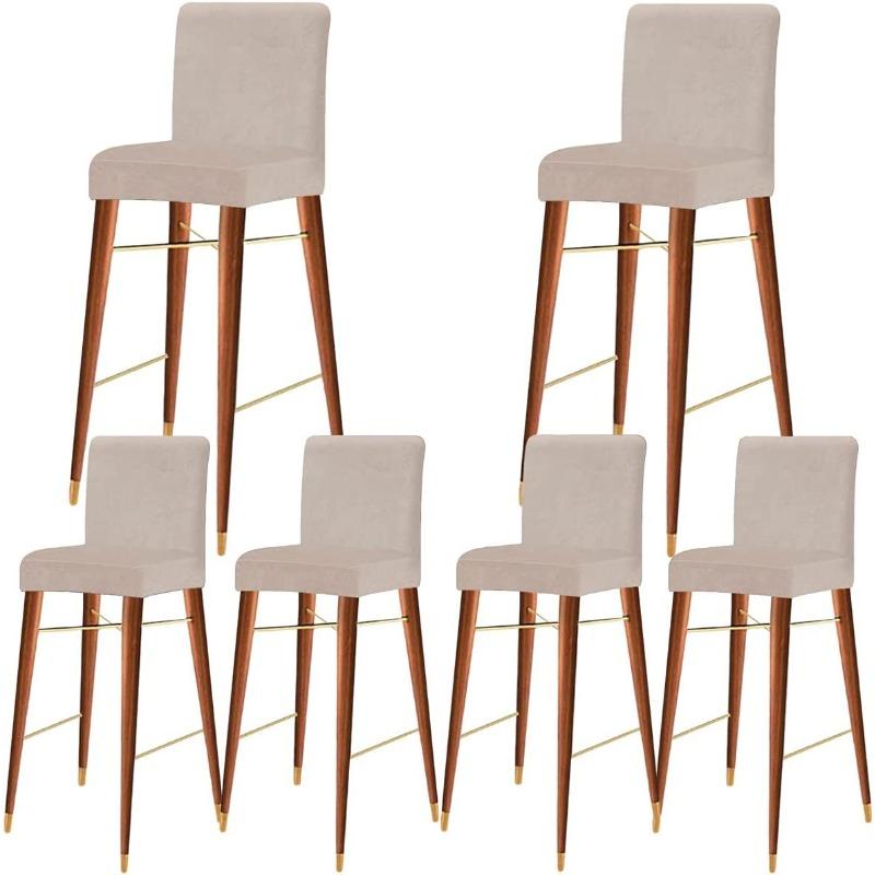 Velvet Low Back Elastic Chair Cover Silver Fox Velvet Bar Chair Cover Hotel Club Dining Table Dining Chair Cover