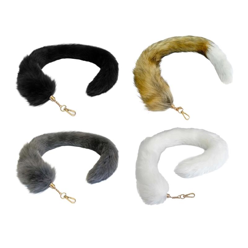 Simulated Tail Keyring Plushs Keychain Stuffed Animal Pendant Key Rings Jewelry