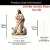 2D Flat Classic Christ And Lamb Crystal Plaque With Base Multi-purpose Easter Tabletop Decor For Home & Office