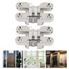 2pcs Easy-Install Concealed Hinge Compact Cross Hinge Durable Hidden Hinge  Secret Bathroom Doors