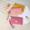 Coin Purse Smooth Zipper Multiple Compartments Small Wallet Minimalist Design Keys Cards Mobile Phone Pouch