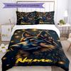 3pcs Custom Name Dog Bedding Set Duvet Cover Closure Includes 1 Duvet Cover & 2 Pillowcases, Soft and Comfortable for All Seasons.