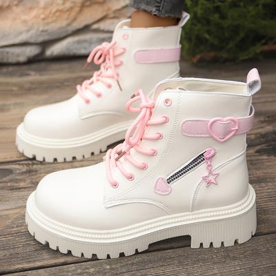 Fashion Women Boots Autumn Winter Fashion Casual New Comfortable Women Shoes Warm Round Toe Cute Leather Women Square Heel Ankle Boots