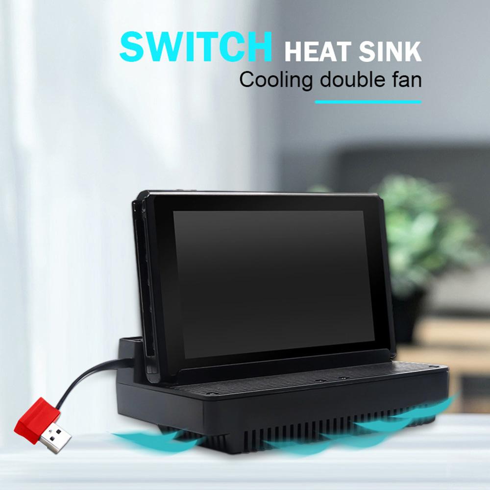 DATA FROG Game Console Radiator Base with Dual Cooling Fans for Nintendo Switch/Switch Lite Console