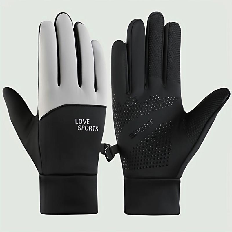 Windproof And Waterproof Outdoor Gloves Touch Screen Thumb And Index Finger Fingertips Warm Gloves For Running Cycling
