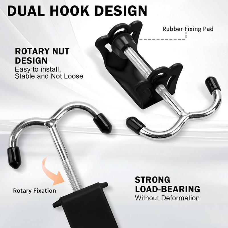 Removable Student Bag Hook No-Drill Strong Adhesive Hanger for Desk Side Portable Desktop Bag Holder for School Supplies