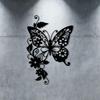 Butterfly Metal Wall Art Floral Statue Rust Proof Garden Decor Gift