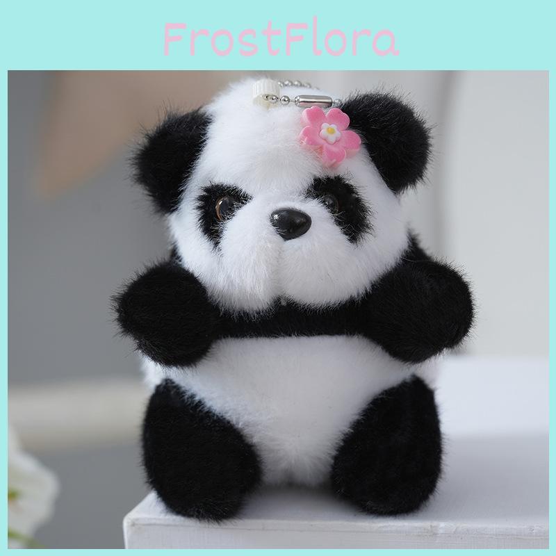 Plush Panda Backpack Pendant Keychain Cartoon Bag Decorations Toy Kids Gift