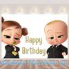 Baby B-BOSSED Birthday Theme Birthday Party Decoration Backdrop Family Cup Plate Napkin Balloons Baby Shower Supplies Kid Gift