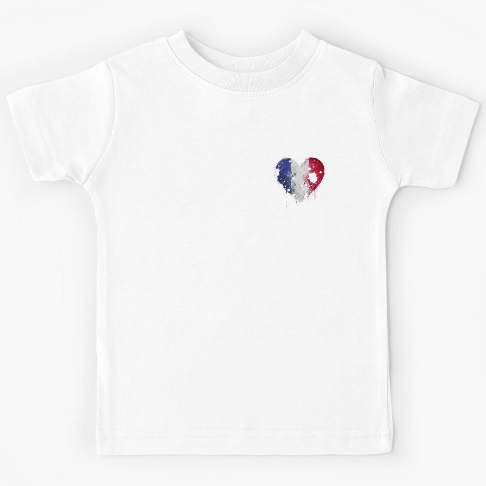 France Heart in national colors Kids T-Shirt 160