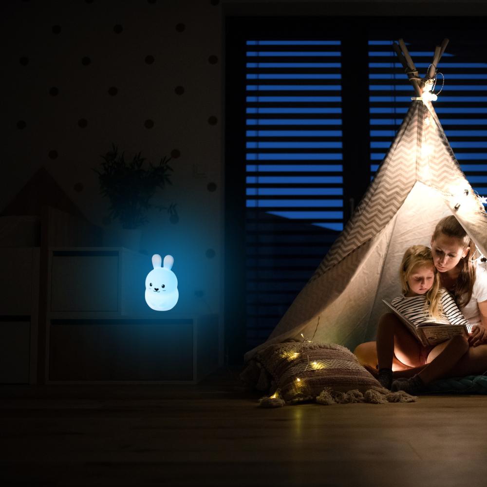 Silicone Rabbit Touch Night Lamp, Colors with Remote Control, Wireless Lamp