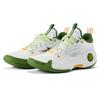 Li Ning Amorti, Résistant à l'usure Chaussures de Basketball Basses Homme Blanc Vert ABAS083-30