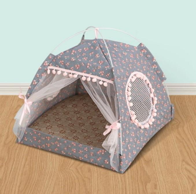 Pet Tent Cool in Summer Foldable Removable Cat Nest Small Pet Cat and Dog Universal Nest Dog Supplies S