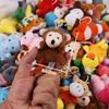 56 Pack Mini Plush Animals Toys Bulk, Small Stuffed Ocean Animal Toy Set, Keychain Decoration for Claw Machine, Birthday Party Favor, Goodie Bag