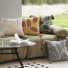 1pc Leaf Embroidery Cushion Throw Pillow Cover For Sofa Bedroom Home Decoration, Without Pillow Insert