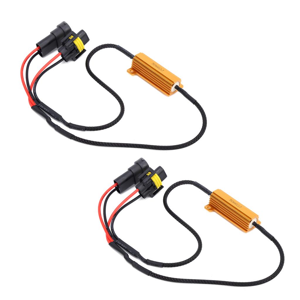 2PCS Load Resistor Adapter 50W 6 Ohm H11 880 881 LED Metal for Turn Signals Fog Light