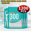 RIMI SMILE Ultra-Fine Dental Floss Picks 4 Bags 1200Pcs Disposable Interdental Cleaners Oral Care Tools for Home Family Use