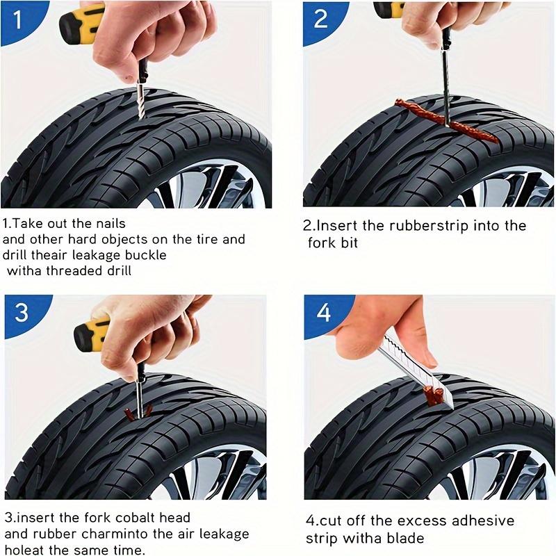 Professional Tire Repair Tool Set with High Strength Glue Comprehensive Kit for Quick Tire Damage Repair