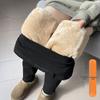 Damen Winter Fleece-gefütterte Lammwolle Jogginghose, Kleine Statur, Lässige Baumwoll-Sporthose