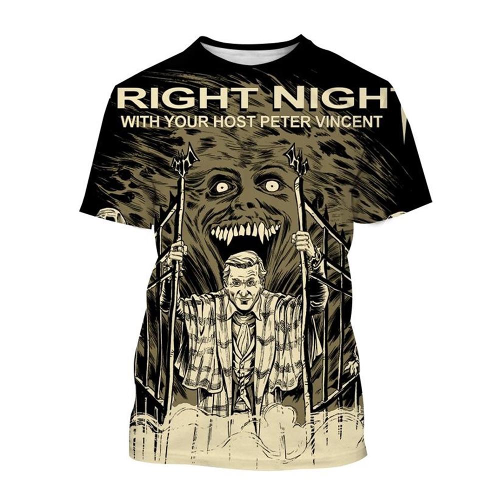 3D Printed T-Shirts for Men and Women, New Horror Movies, Vampires, Zombies, Ghosts, Halloween Fashion